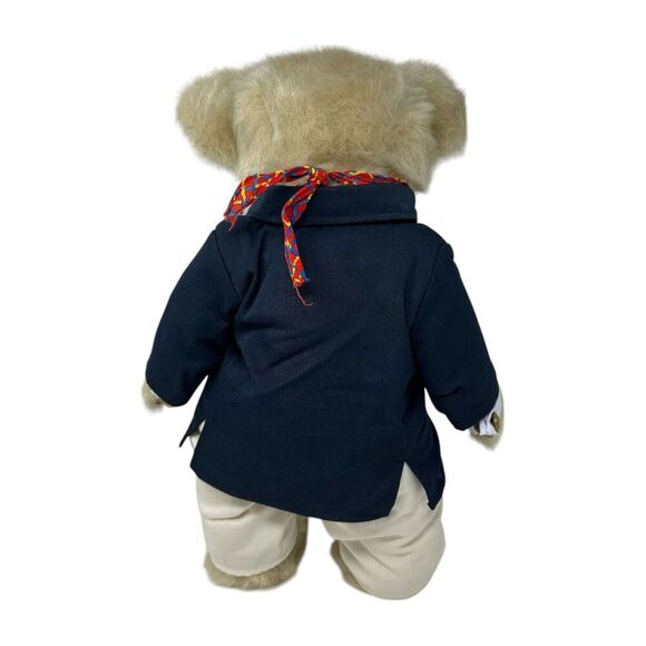 Bellagio Casino Exclusive Teddy Bear Blazer Gold Button Scarf Soft Plush Vintage - Picture 6 of 16